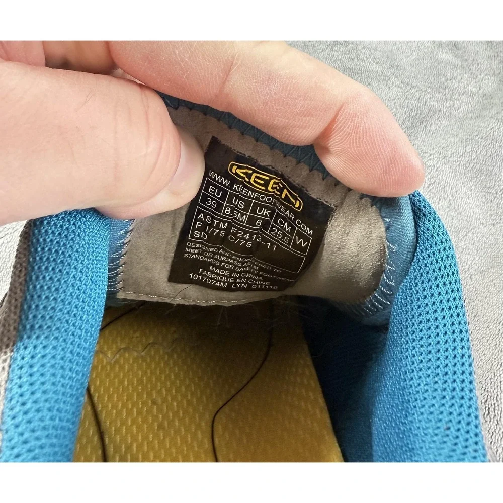 Keen Shoes Womens Size 8.5 Blue Gray ESD Slip Resistant Safety Work 1017074M‎